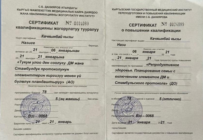 certificate